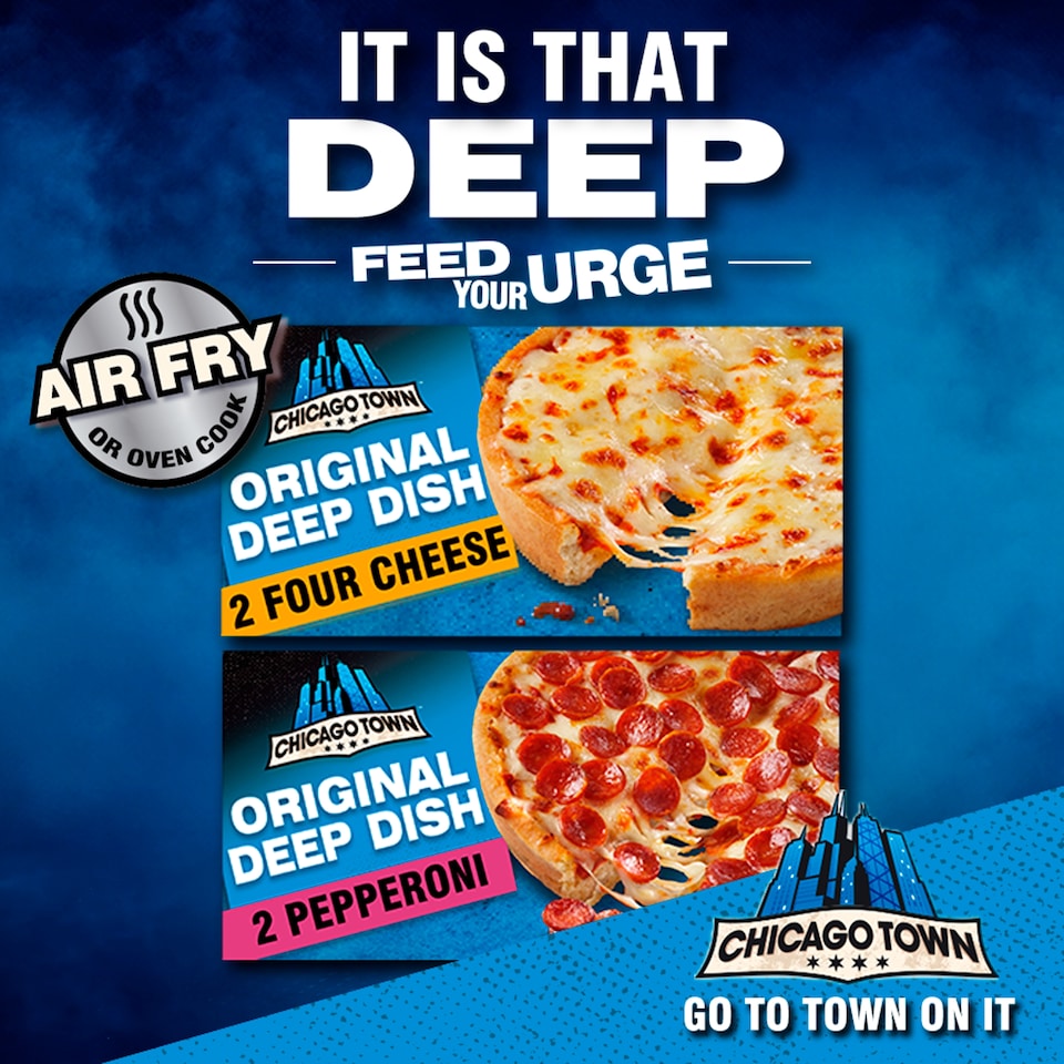 image 1 of Chicago Town Deep Dish Pepperoni Pizzas 2 X 155G