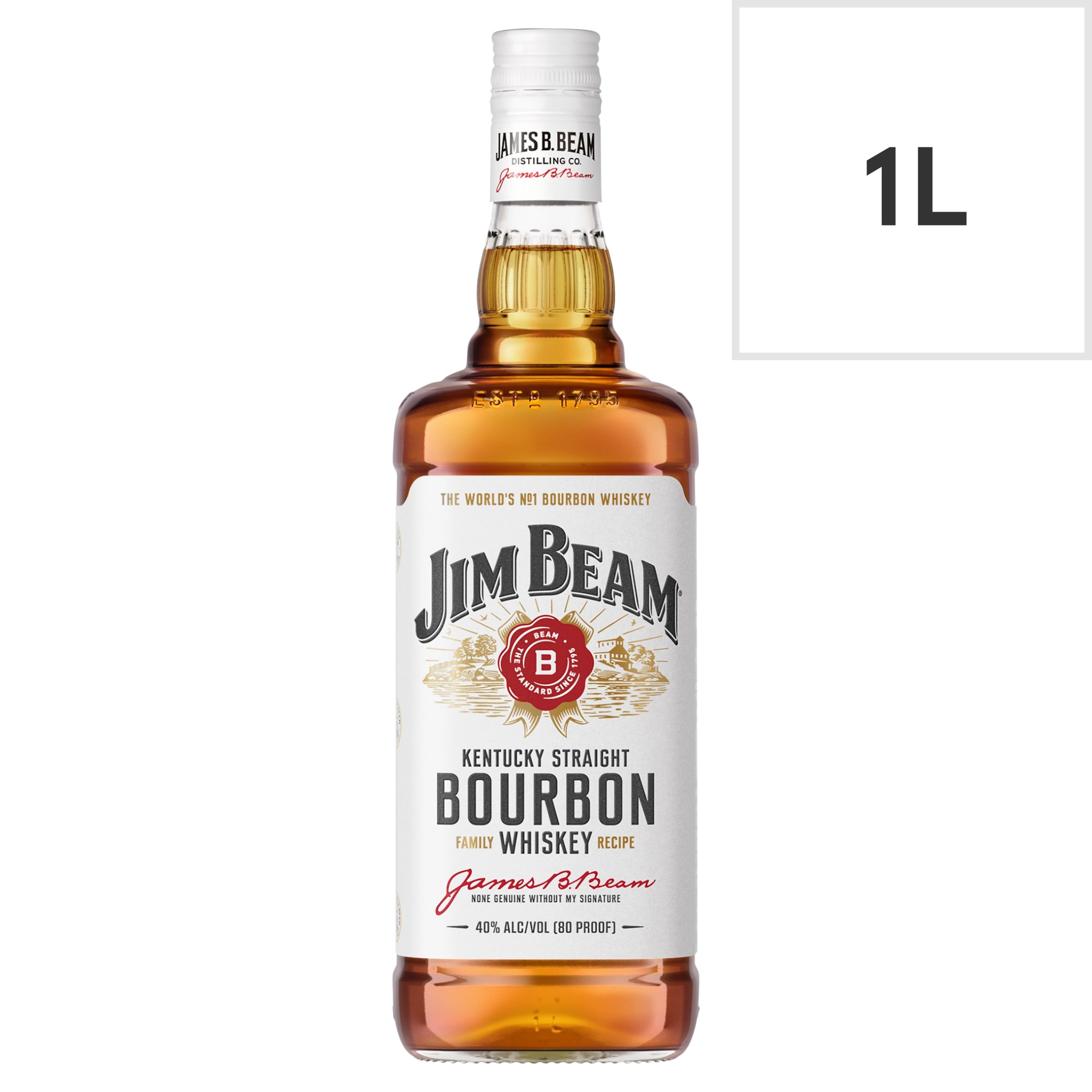 Jim Beam Kentucky Straight Bourbon Whiskey 1L