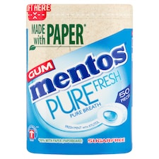 Mentos Pure Fresh Fresh Mint Gum 50 Pieces 100G