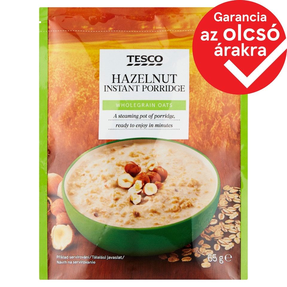Tesco Hazelnut Instant Porridge 65 g