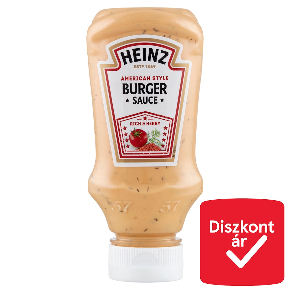 Heinz mustáros-kapros ízű hamburger szósz 230 g