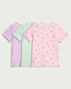 image 2 of F&F Baby 3-Pack Cotton Rich Ice Cream Print Short Sleeved T-Shirts in Pink