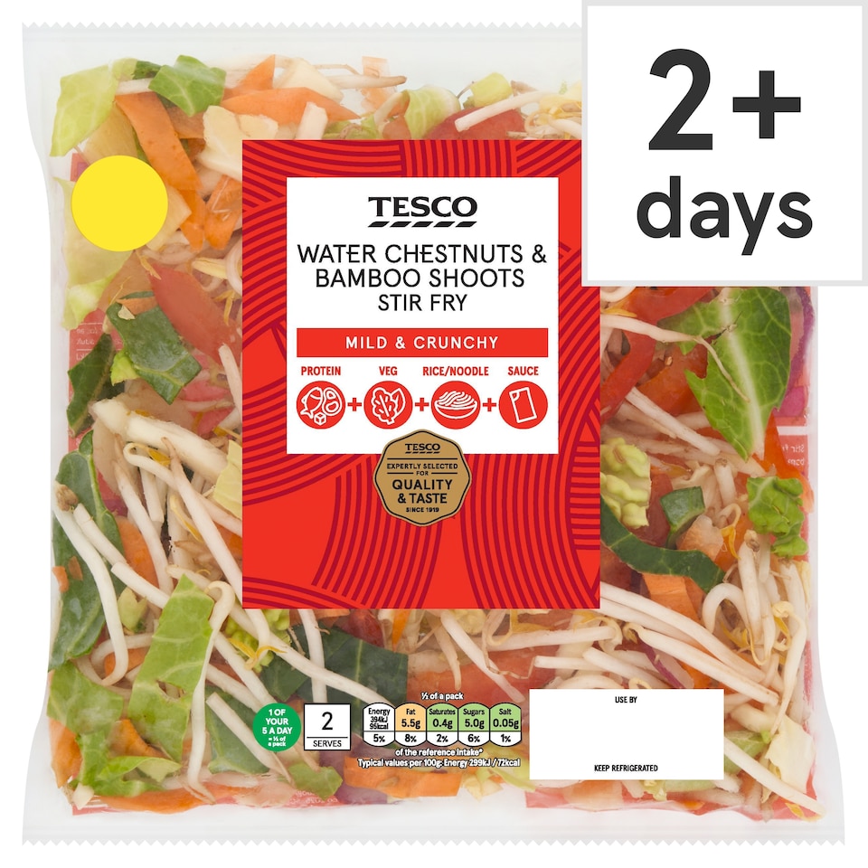 Tesco Water Chestnuts & Bamboo Shoots Stir Fry 320g
