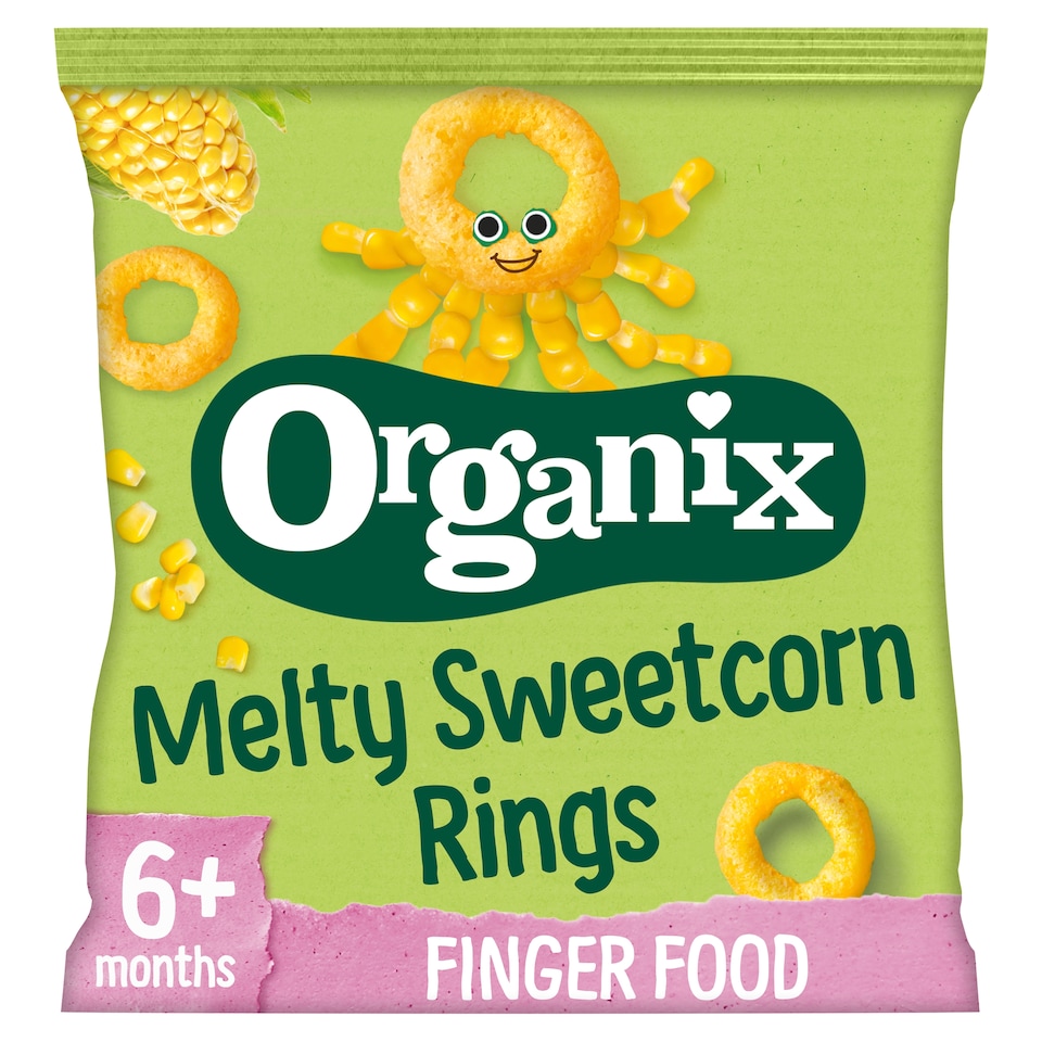 image 1 of Organix Melty Sweetcorn Rings 20g 
