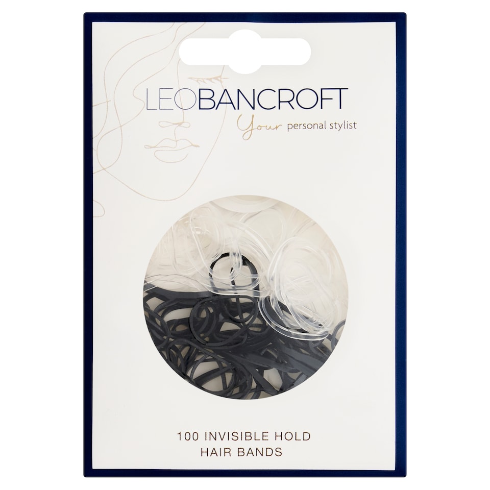 Leo Bancroft Invisible Hold Hair Bands 100 Pack