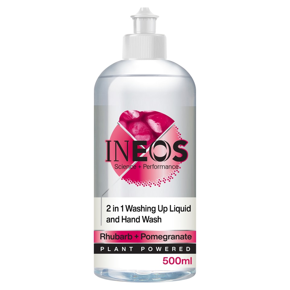 image 1 of INEOS 2 in 1 Washing Up Liquid Rhubarb + Pomegranate 500mL
