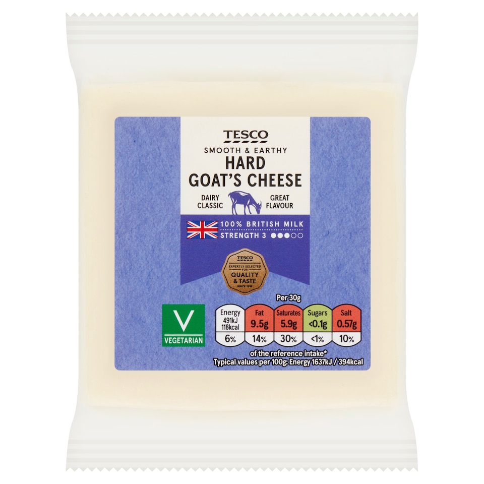 Tesco British Hard Goats Cheese 200G