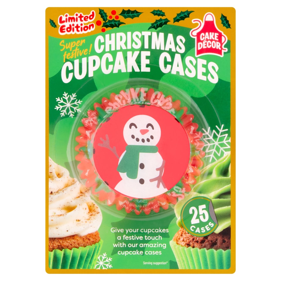 image 1 of Cake Decor Christmas Cupcake Cases 25 Pack
