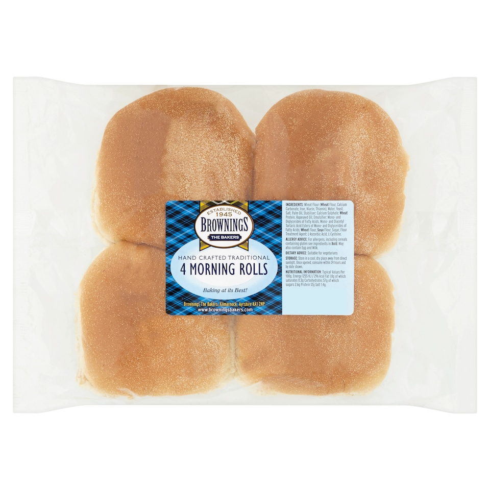 Brownings Ayrshire Morning Rolls 4 Pack