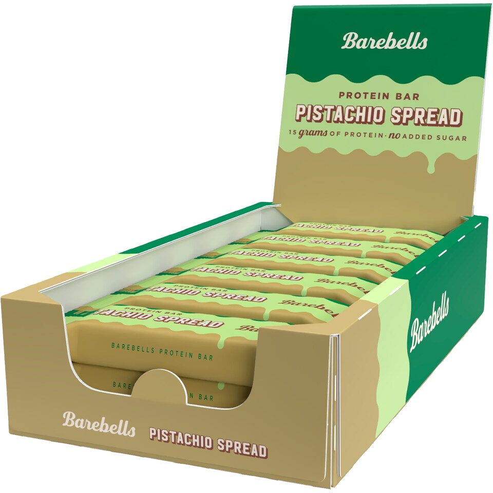 image 1 of Barebells Pistachio Spread Protein Bar 45g Clip strip