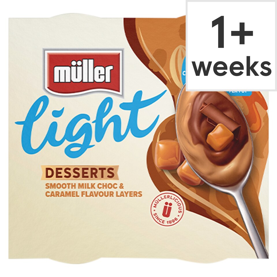 Muller Light Choc Pot Caramel Layers Desserts 4x80g