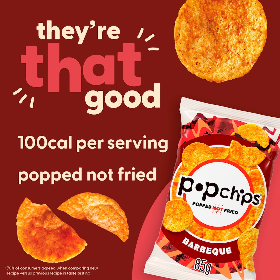 image 1 of Popchips Barbeque Sharing Crisps 85g