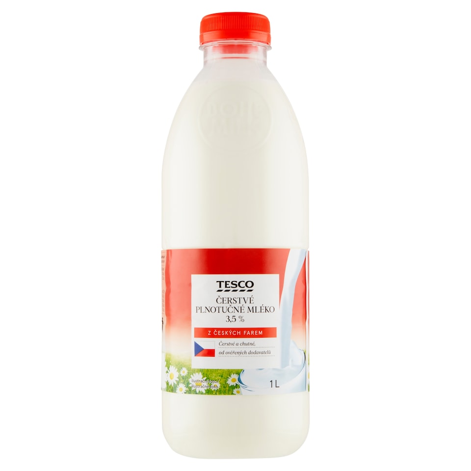 Tesco Fresh Whole Milk 3.5% 1L