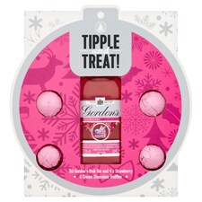 Tipple & Treat Gordon's Pink Gin 5cl and 4x Strawberry & Cream Chocolates