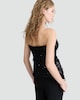 image 3 of The F&F Edit Textured Sequin Embellished Buttoned Corset in Black