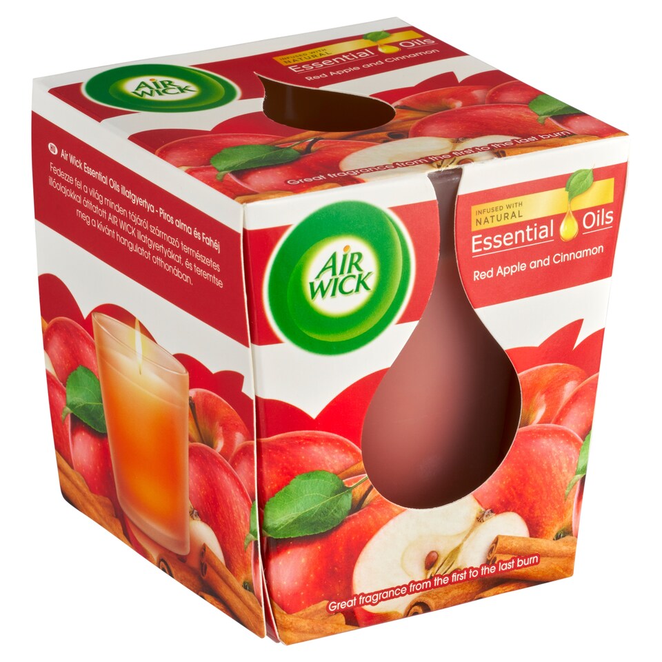 obrázok 1 z Air Wick Essential Oils Sviečka červené jablko a škorica 105 g