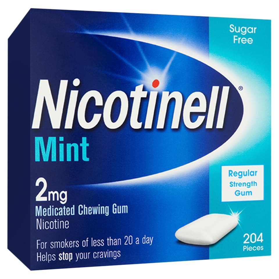 Nicotinell Stop Smoking Aid 2mg Medicated Chewing Gum - Mint 204s