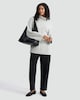 image 2 of F&F Cable Knit Roll Neck Jumper with Wool in Silver