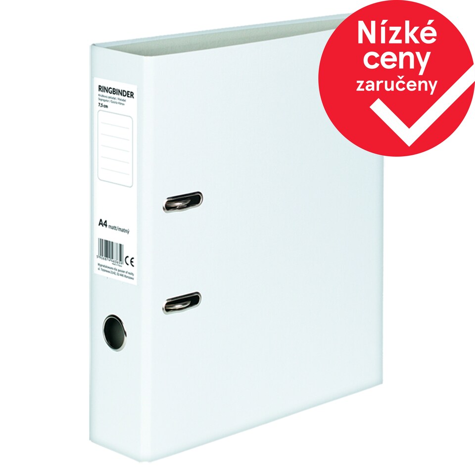 Ringbinder A4 Matt White 7.5 cm