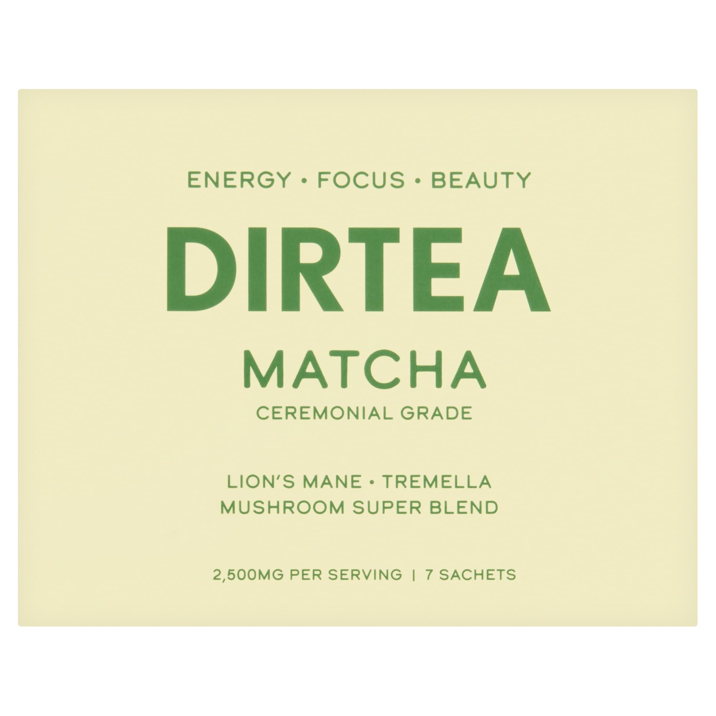 DIRTEA Matcha Mushroom Super Blend Functional Drink 7 Sachets 42g