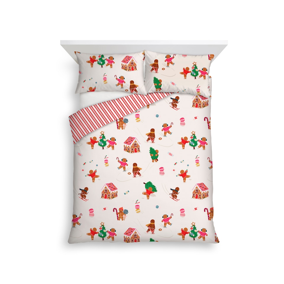 F&F Home Gingerbread Man Duvet Det Double