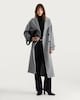 image 4 of F&F Double Breasted Long Coat with Wool in Grey