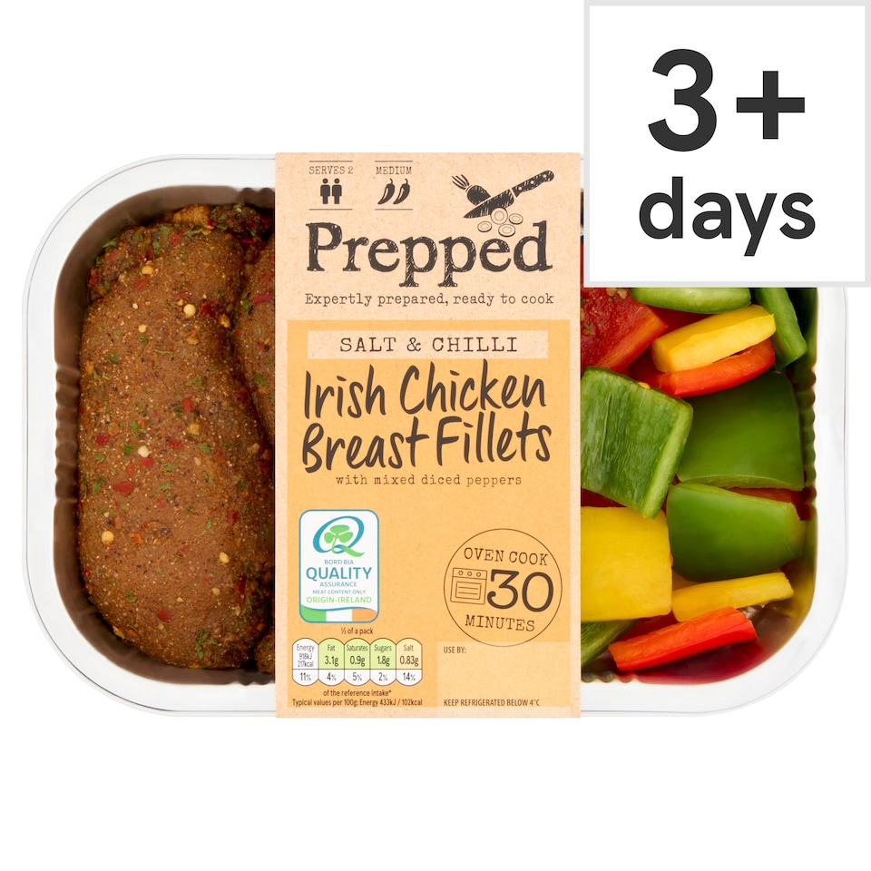 PREPPED Salt & Chilli Irish Chicken Breast Fillets 495g