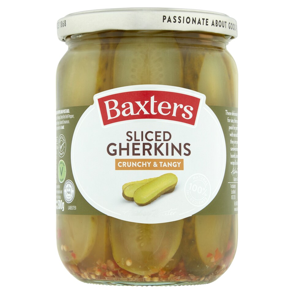 Baxters Crunchy & Tangy Sliced Gherkins 540G