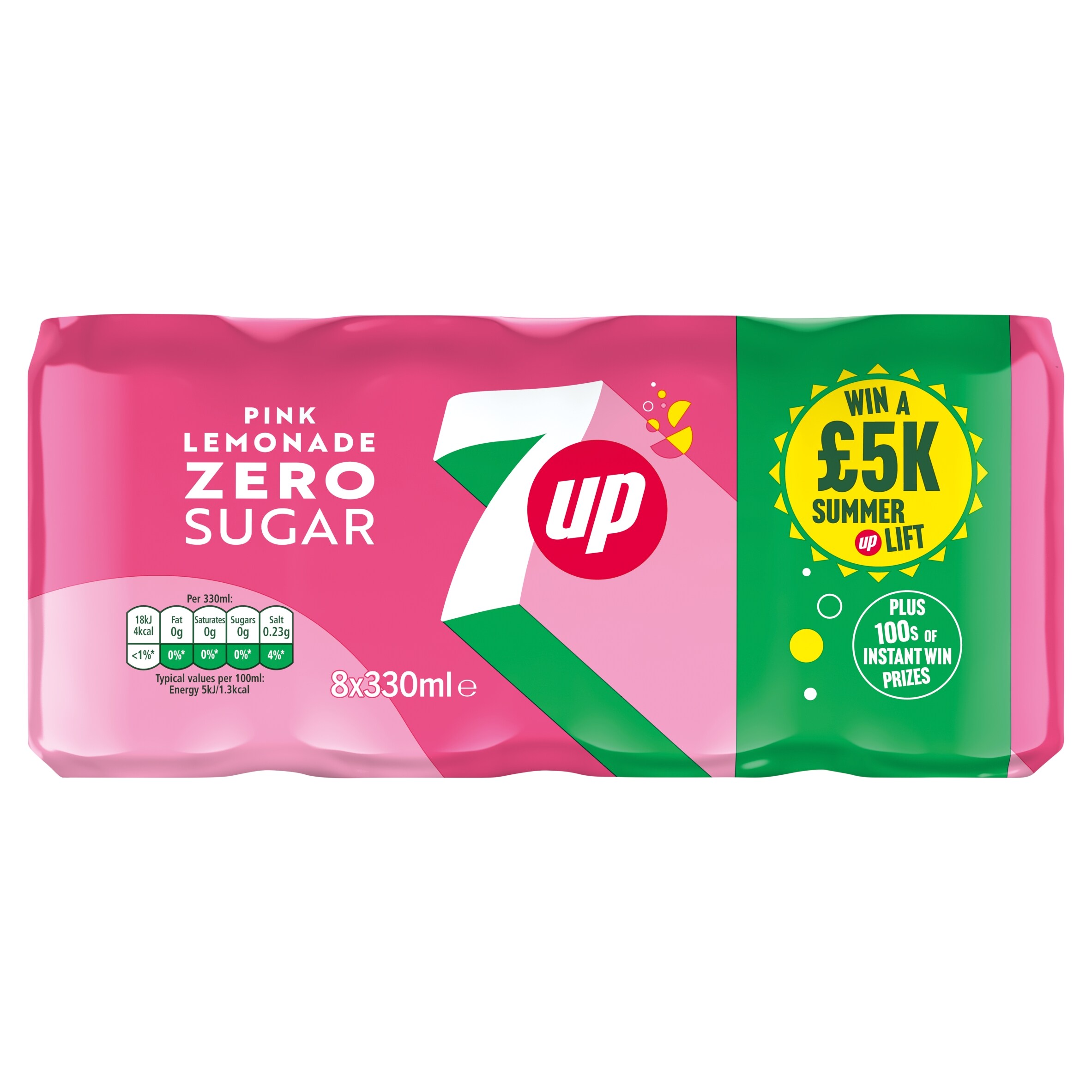 7 UP Pink Lemonade Soft Drink 8 x 330ml