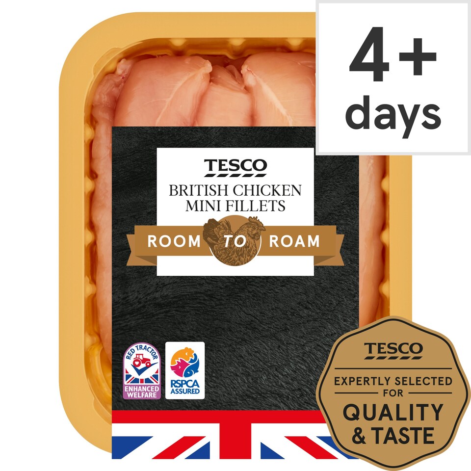 Tesco Room To Roam British Chicken Mini Fillets 400G Tesco Groceries