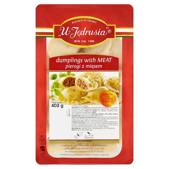 U Jedrusia Pierogi Meat Dumplings 400G Tesco Groceries