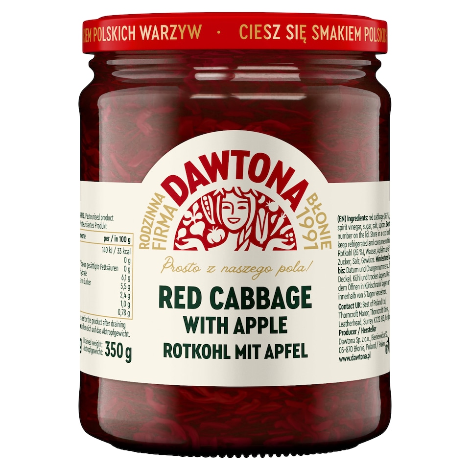 Dawtona Red Cabbage With Apple 500G
