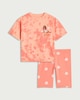 image 4 of Disney Moana 2-Piece Cotton Rich T-Shirt and Cycling Shorts Set in Coral