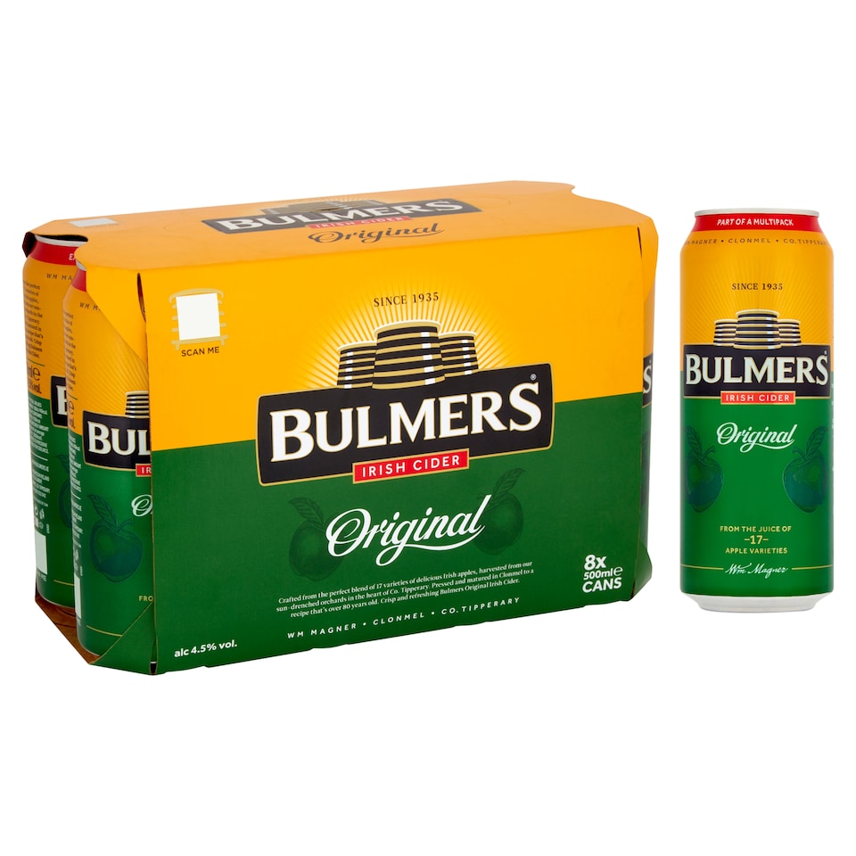 image 1 of Bulmers Original Irish Cider 8X500ml