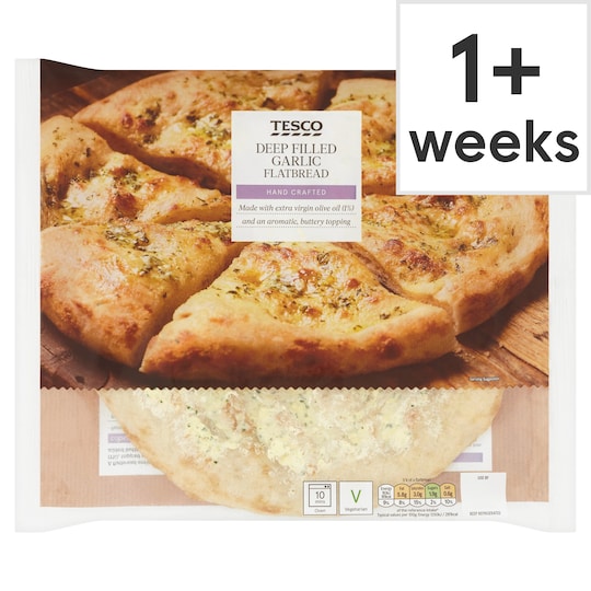 Tesco Garlic Flatbread 255G Tesco Groceries