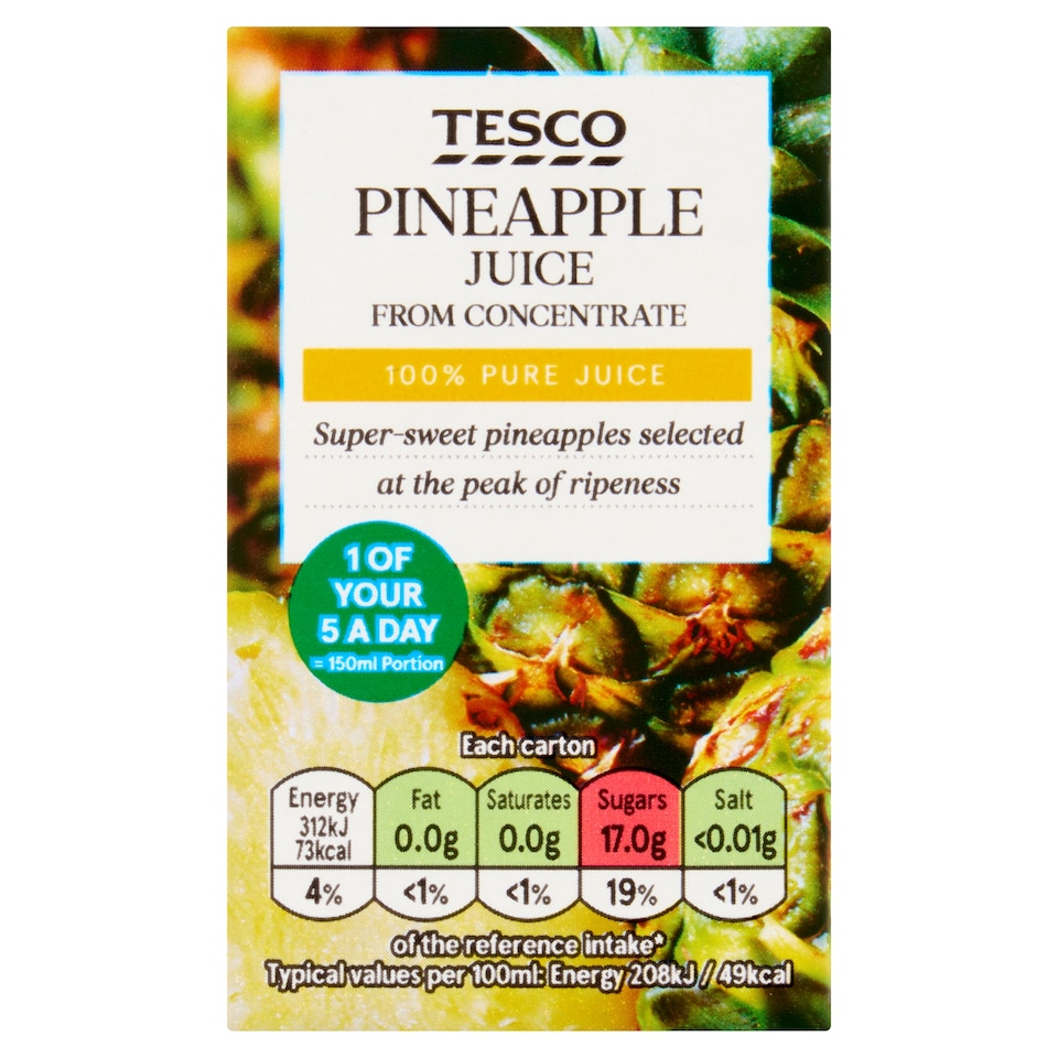 Tesco Pineapple Juice From Concentrate 150ml