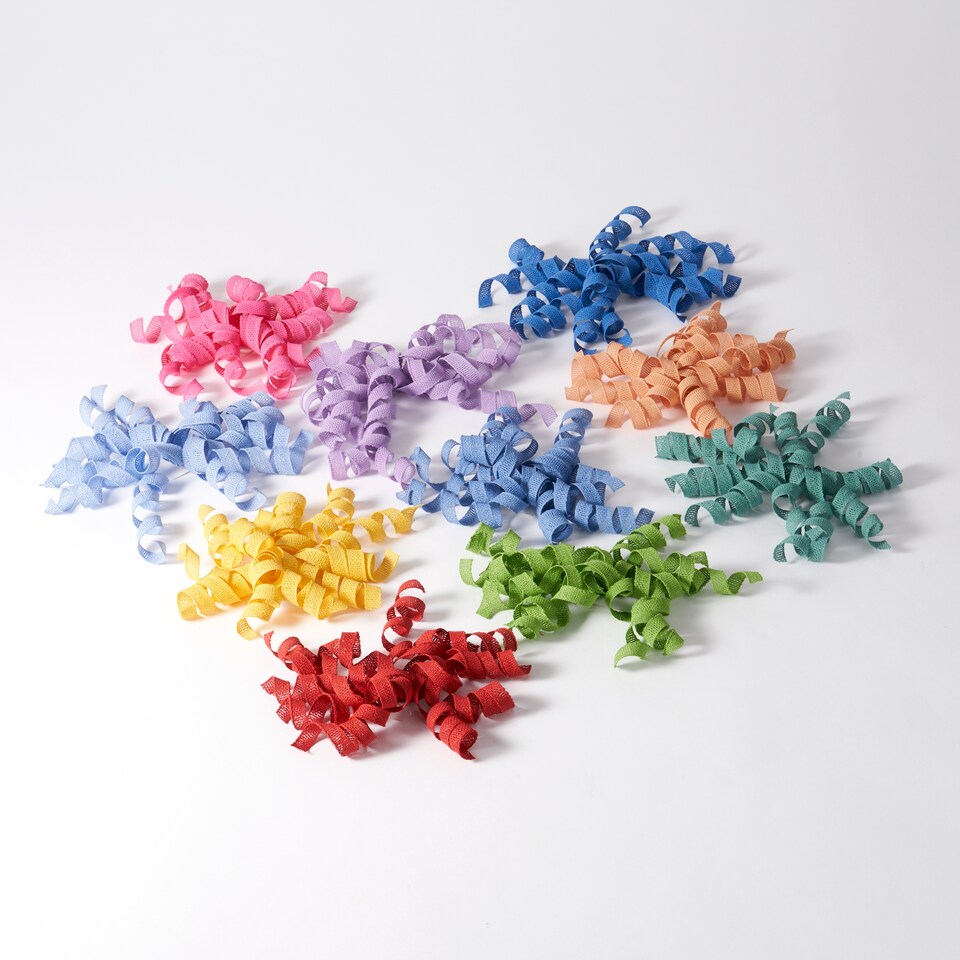 image 1 of Paperchase Rainbow 10 Pack Curly Bows
