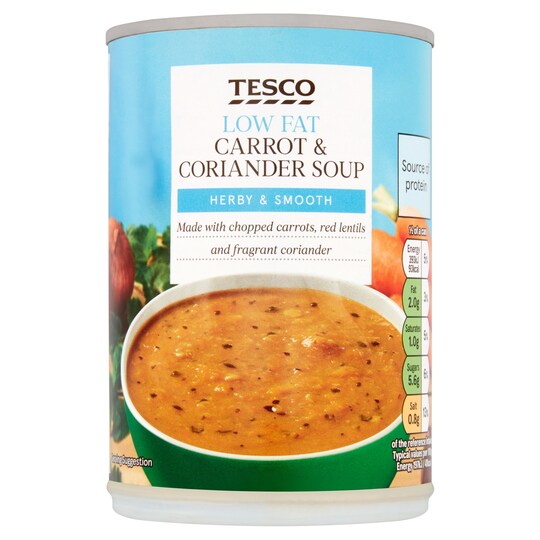 Tesco Low Fat Carrot And Coriander Soup 400G Tesco Groceries
