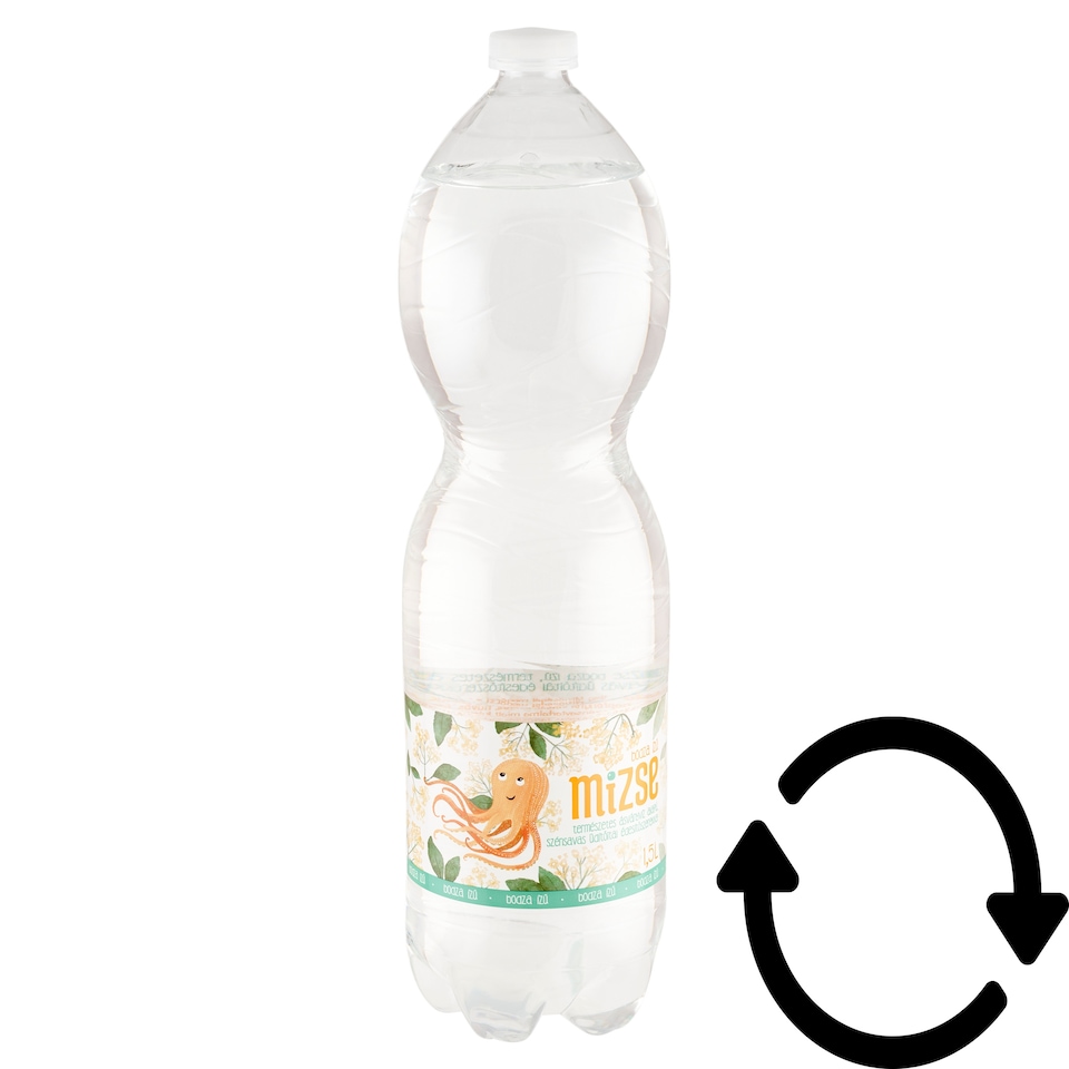 Mizse bodza ízű, természetes ásványvíz alapú, szénsavas üdítőital édesítőszerekkel 1,5 l