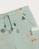 image 3 of F&F Baby 2-Piece Cotton Rich Adventure Print Sweatshirt and Joggers Set in Green