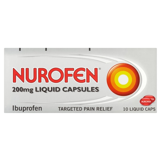 NUROFEN IBUPROFEN 200MG LIQD CPSLS 10S Tesco Groceries