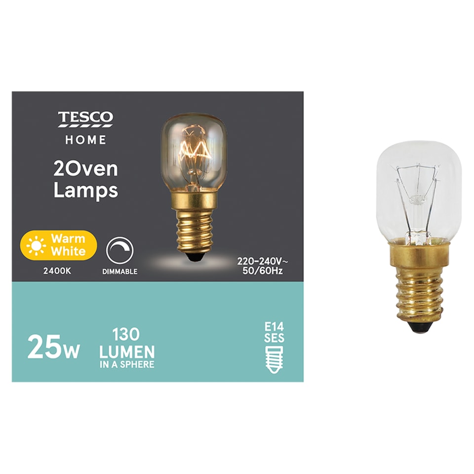 TESCO OVEN LAMP 2PK