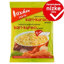 Vishu Style Instantná rezancová polievka kari-kuracia príchuť 60 g