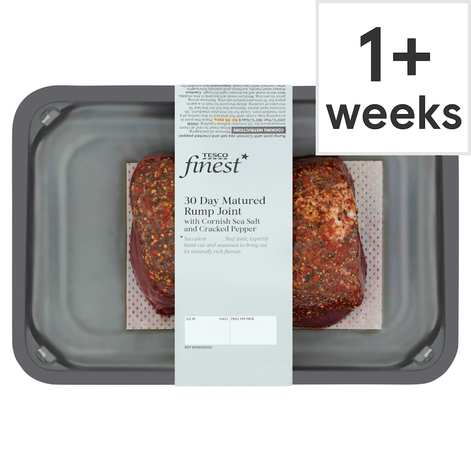 Tesco Finest Rump Joint Cornish Sea Salt & Pepper 500G