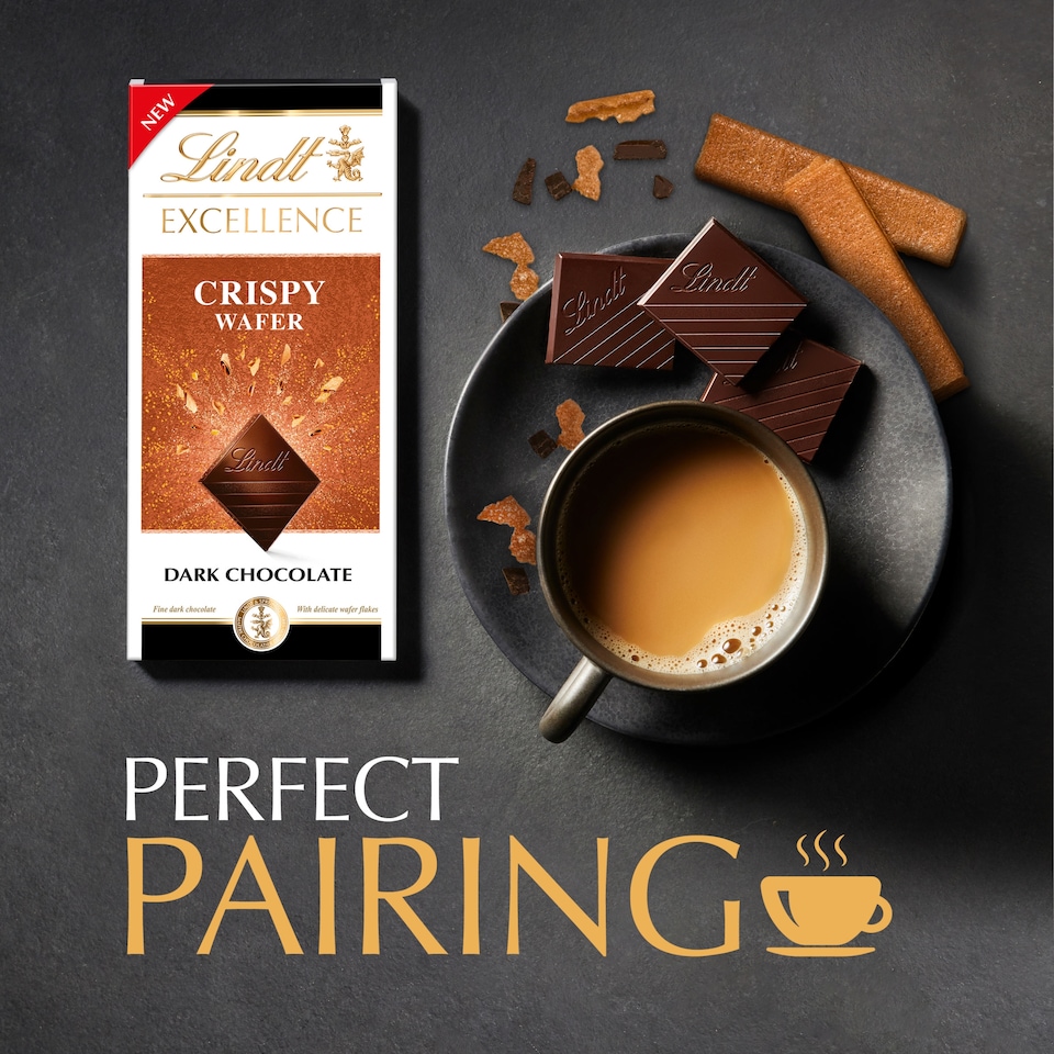 image 1 of Lindt Excellence Dark Crispy Wafer 100g