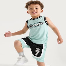 F&F Boys Legend Basketball Vest and Shorts Set in Aqua