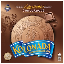 Kolonada Lázeňské oplatky s čokoládovou náplní Oplatky S moukou z programu Harmony. Box 200 g