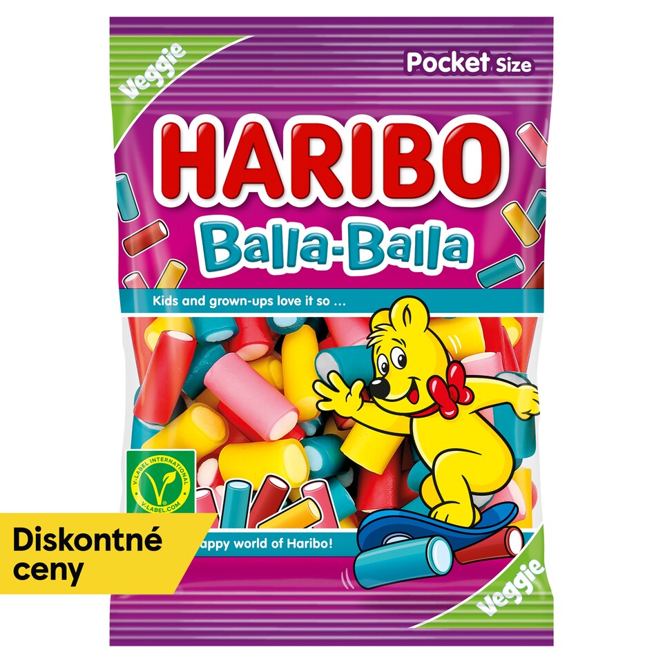 Haribo Veggie Balla-Balla želé s ovocnými príchuťami 100 g