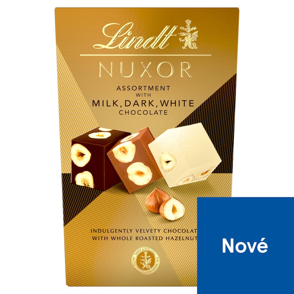 Lindt Nuxor Assortment with Milk, Dark, White Chocolate 150g