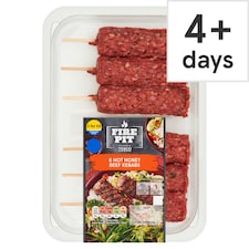 Tesco Firepit 6 Hot Honey Beef Kebab 360g